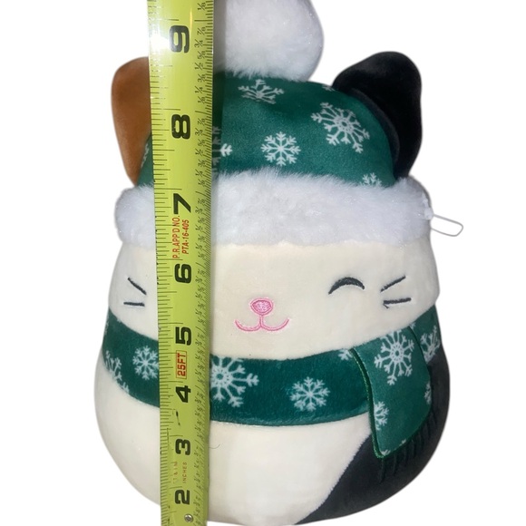 Squishmallow 8” Winter Cam Calico Cat Snowflake Hat Scarf Plush No Tag - Picture 7 of 9